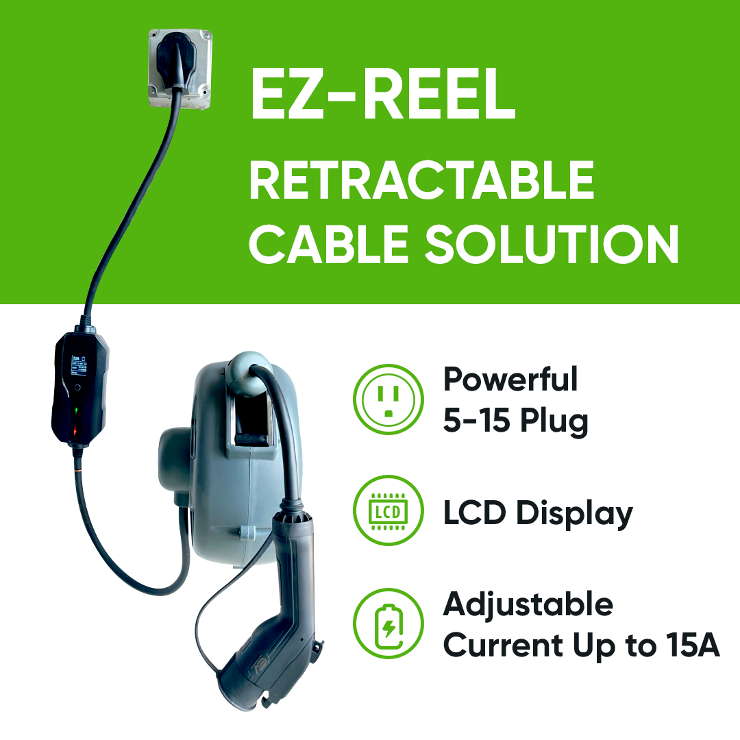 Retractable Level 1 EV Charger - 23FT Cable (NEMA 5-15 EZ)